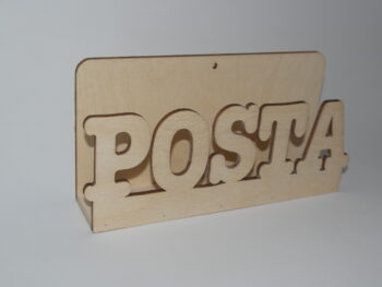 Porta posta con scritta