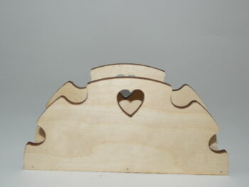 Portatovagliolo in legno lavorato con cuore