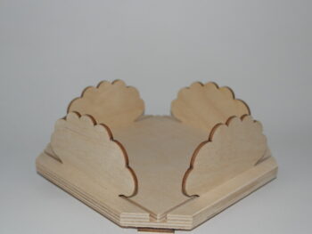 portatovaliolo in legno quadrato forma nuvola