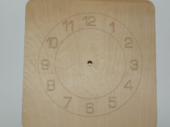 Sagoma orologio quadrata in legno