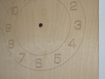 Sagoma orologio quadrata in legno