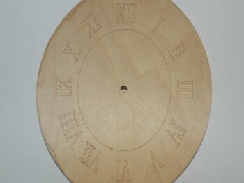 Sagoma orologio ovale in legno