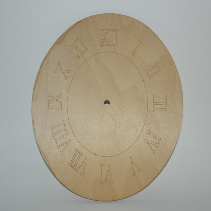 Sagoma orologio ovale in legno