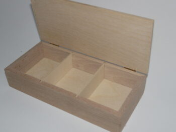 Scatola in legno artigianale 3 reparti