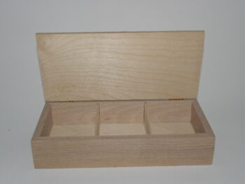 Scatola in legno artigianale 3 reparti