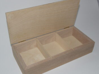 Scatola in legno artigianale 3 reparti
