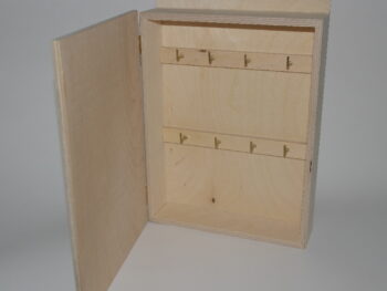 Scatola portachiavi in legno incisa a laser cm 22 x 28 x 5