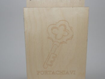 Scatola portachiavi in legno incisa a laser cm 22 x 28 x 5