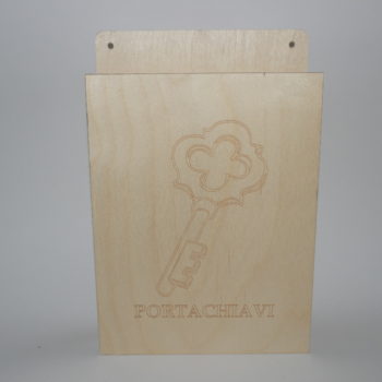 Scatola portachiavi in legno incisa a laser cm 22 x 28 x 5