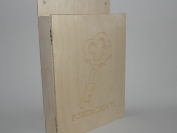 Scatola portachiavi in legno incisa a laser cm 22 x 28 x 5