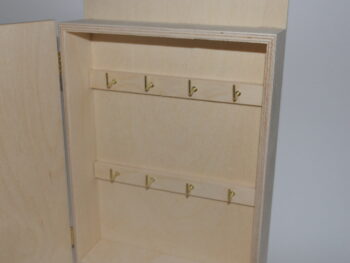 Scatola portachiavi in legno incisa a laser cm 22 x 28 x 5