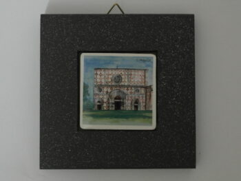 Mattonella in ceramica cm 5 x 5 con cornice