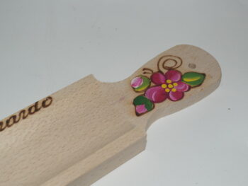 Taglia salame in legno personalizzato cm 34 x 7