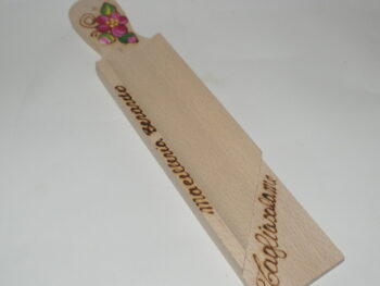 Taglia salame in legno personalizzato cm 34 x 7