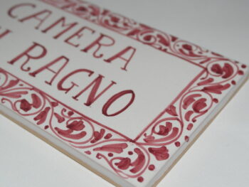 Mattonella in ceramica cm 15 x 20 dipinta a mano