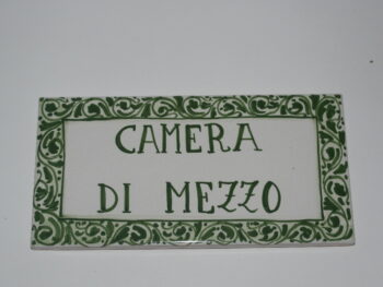 Mattonella in ceramica cm 15 x 20 dipinta a mano