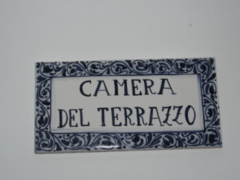 Mattonella in ceramica cm 15 x 20 dipinta a mano