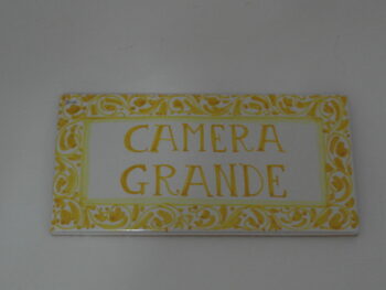 Mattonella in ceramica cm 15 x 20 dipinta a mano