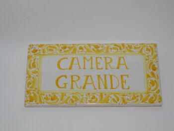 Mattonella in ceramica cm 15 x 20 dipinta a mano