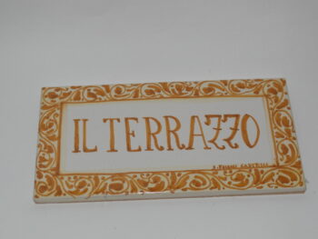 Mattonella in ceramica cm 15 x 20 dipinta a mano