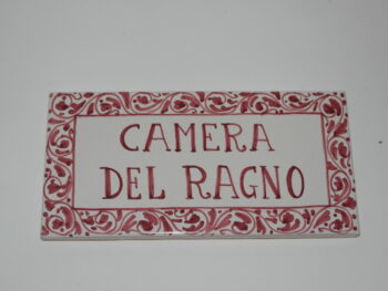 Mattonella in ceramica cm 15 x 20 dipinta a mano