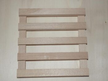 poggia pentola a listelli in legno cm 20 x 20