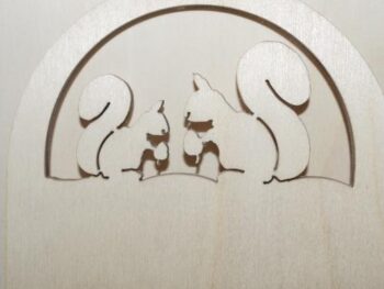 Portachiavi da muro soggetto scoiattolo cm 15 x 12