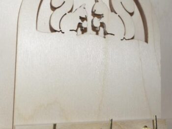 Portachiavi da muro soggetto scoiattolo cm 15 x 12