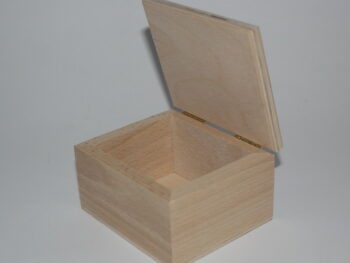 Scatola in betulla da decorare cm 9,8 x 8,8 x 8,5