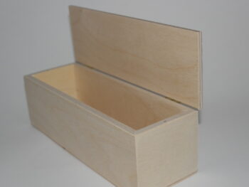 Scatola rettangolare lunga in legno 24 x 8 x 8