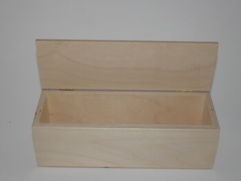 Scatola rettangolare lunga in legno 24 x 8 x 8