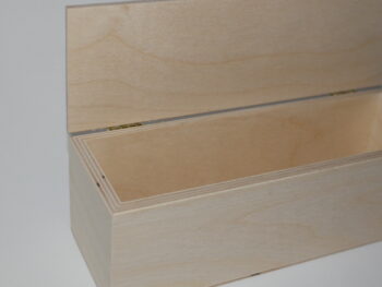 Scatola rettangolare lunga in legno 24 x 8 x 8