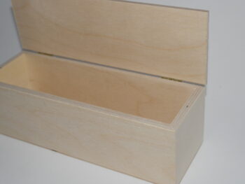 Scatola rettangolare lunga in legno 24 x 8 x 8