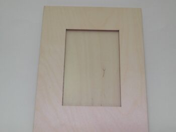 Portafotografie in legno di faggio. fascia larga