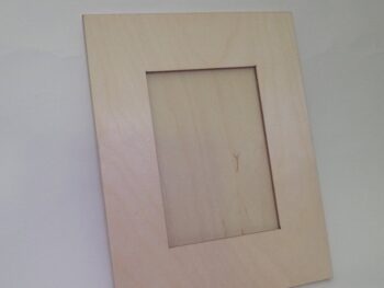 Portafotografie in legno di faggio. fascia larga