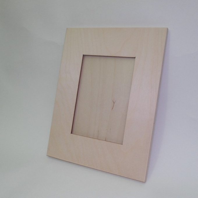 Portafotografie in legno di faggio. fascia larga