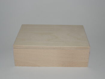 Scatola porta carte in legno di faggio a 2 reparti