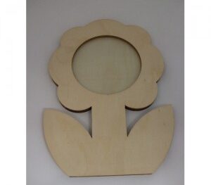 Portafotografie legno di faggio forma fiore