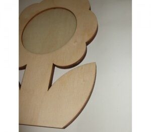 Portafotografie legno di faggio forma fiore