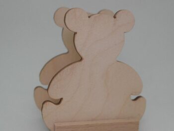 Portatovagliolo legno artigianale sagoma orso