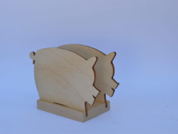 Portatovagliolo legno artigianale sagoma maiale