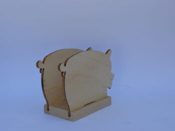 Portatovagliolo legno artigianale sagoma maiale