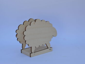Portatovagliolo legno artigianale sagoma pecora