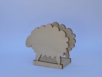 Portatovagliolo legno artigianale sagoma pecora