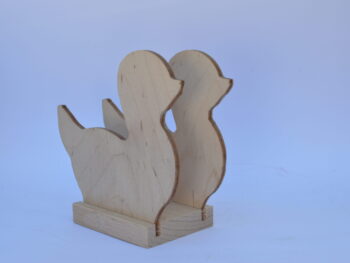 Portatovagliolo legno artigianale sagoma papera