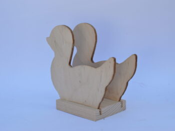 Portatovagliolo legno artigianale sagoma papera