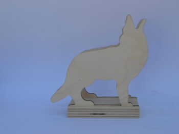 Portatovagliolo legno artigianale sagoma lupo