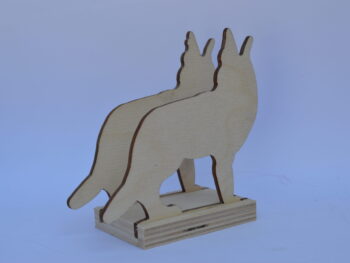 Portatovagliolo legno artigianale sagoma lupo