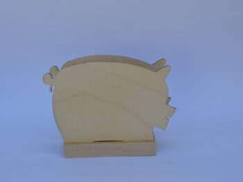 Portatovagliolo legno artigianale sagoma maiale