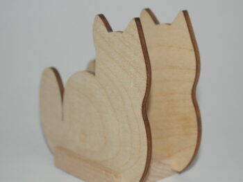 Portatovagliolo legno artigianale sagoma gatto